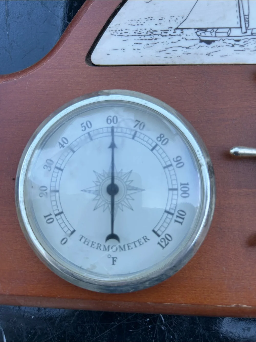 Vintage Nautical Weather Station Barometer Thermometer Hygrometer Vintage